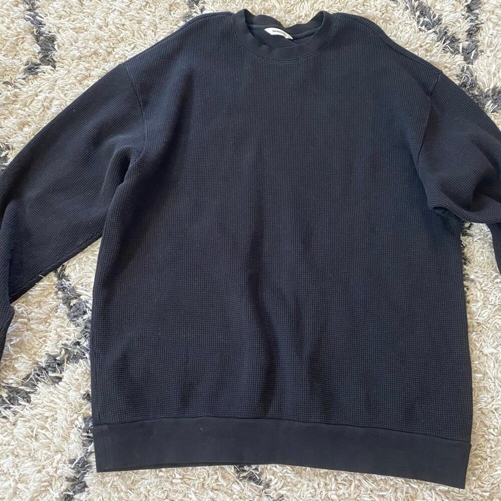 Talentless Black Knit Cotton Sweater Men's 2XL